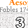 part of Aesop's name and a number 3