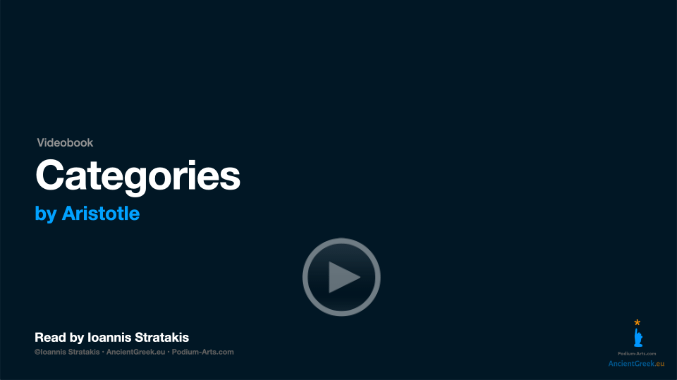 video sample of Aristotle's Categories videobook on YouTube