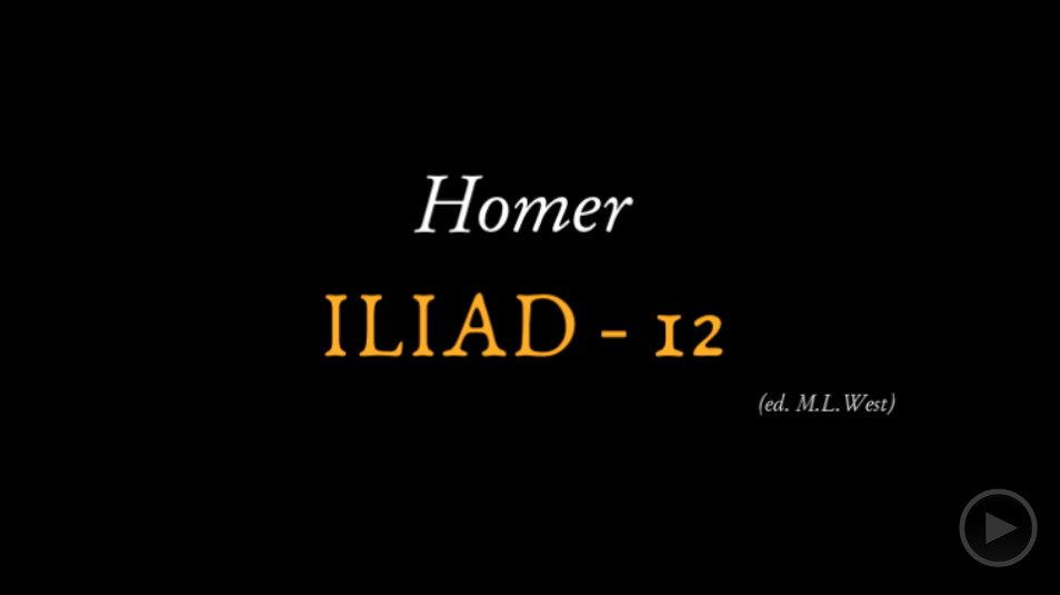 video sample of Homer's Iliad rhapsody 03 on YouTube