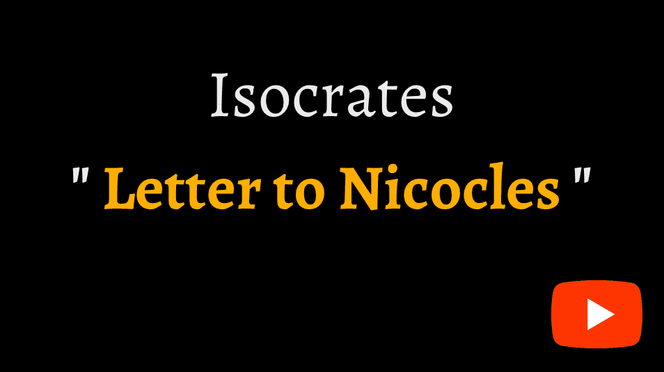 video sample of Lysias's 'Letter to Nicocles' on YouTube