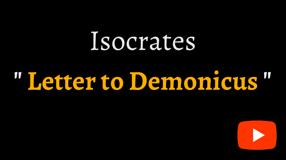 video sample of Lysias's 'Letter to Demonicus' on YouTube