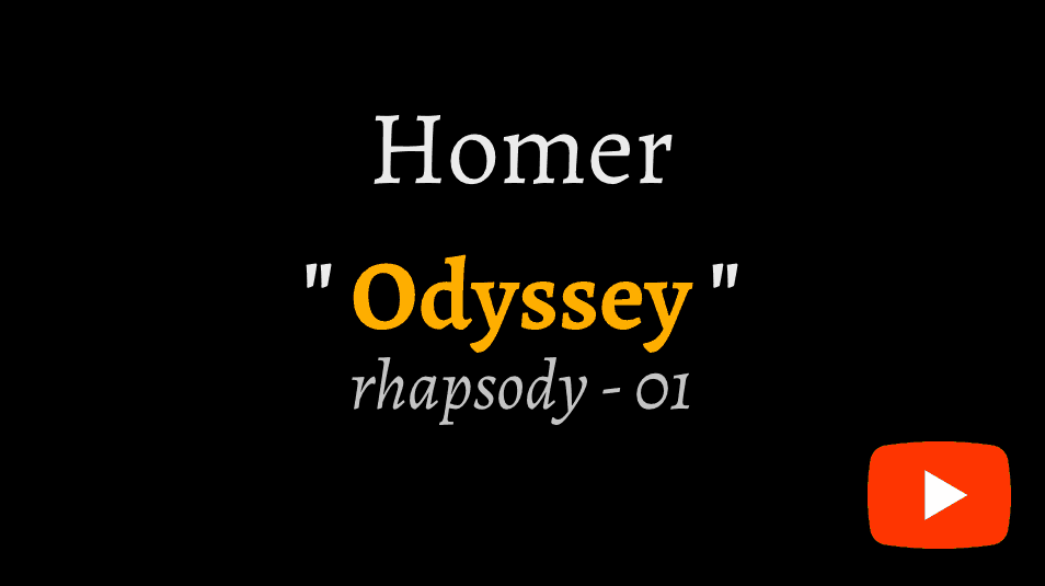 video sample of Homer's Odyssey rhapsody 1 on YouTube