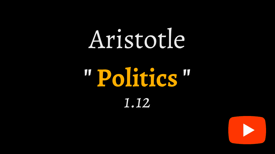 video sample of Aristotle's Politics book 1 on YouTube