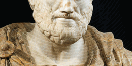 head of Aristotle in marble